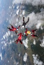 Skydiving photo. The concept of active recreation. Royalty Free Stock Photo