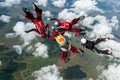 Skydiving photo. The concept of active recreation. Royalty Free Stock Photo
