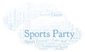 Sports Party word cloud.