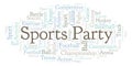 Sports Party word cloud.