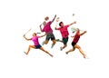 Sports poster with badminton players team invitation Royalty Free Stock Photo