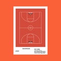 Basketball vector background for sport poster, Royalty Free Stock Photo