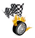 Sports Race Emblems Royalty Free Stock Photo