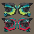 Sports racing helmet template vector design Royalty Free Stock Photo