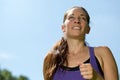 Sports running woman training outdoors for marathon run Royalty Free Stock Photo