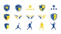 Sports and Security Vector Logo Elements Collection Royalty Free Stock Photo
