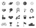 Sports set icons Royalty Free Stock Photo