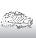 Sports shoe and brush