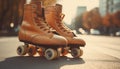 Sports shoe laces tied tight for skateboarding generated by AI