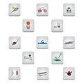 Sports sign icons. Royalty Free Stock Photo