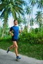 Sports. Sporty Runner Running. Jogger Training, Jogging. Fitness Royalty Free Stock Photo