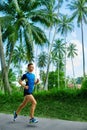 Sports. Sporty Runner Running. Jogger Training, Jogging. Fitness Royalty Free Stock Photo