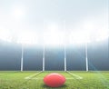 Sports Stadium And Goal Posts Royalty Free Stock Photo