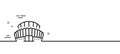 Sports stadium line icon. Arena sign. Sport complex. Minimal line pattern banner. Vector