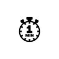 Sports Stopwatch, Countdown Timer Flat Vector Icon