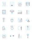Sports Store linear icons set. Athletic, Active, Fitness, Equipment, Gear, Running, Training line vector and concept