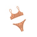 Sports swimsuit-two-piece. Vector Illustration. Bathing clothes