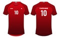 Sports t-shirt jersey design vector template, sports jersey concept with front and back view for Cricket, Turkey Football