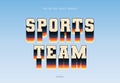 sports team editable text effect