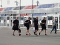 Sports teams come to the Olympic Park. Sochi Autodrom 2014 FORMULA 1 RUSSIAN GRAND PRIX .