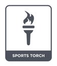 sports torch icon in trendy design style. sports torch icon isolated on white background. sports torch vector icon simple and