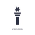 sports torch icon on white background. Simple element illustration from greece concept