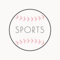 Sports vector logo design. Simple tennis ball logotype. Stort logo template.