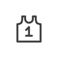 Sports vest line icon