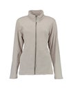 Sports warm jacket in beige color with a zipper.