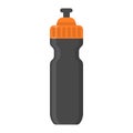 Sports water bottle flat icon, fitness and sport