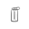 Sports water bottle hand drawn outline doodle icon. Royalty Free Stock Photo