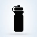 Sports water bottle icon. plastic bottle in simple style. vector illustration