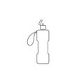 Sports water bottle line icon vector in flat