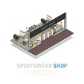 Sports Wear Shop Isometric Illustration Royalty Free Stock Photo