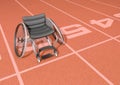 Sports Wheelchair On Athletics Track