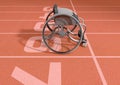 Sports Wheelchair On Athletics Track