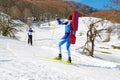 Sports winter biathlon ski in metsovo greece