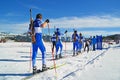 Sports winter biathlon ski in metsovo greece