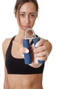 Sports Woman hand grip training hand Royalty Free Stock Photo
