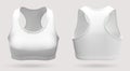 Sports women's top bra of white color 3d rendering.