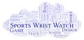 Sports Wrist Watch word cloud.