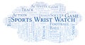 Sports Wrist Watch word cloud.