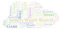 Sports Wrist Watch word cloud.