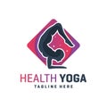 Sports yoga training logo