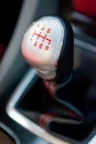 Sportscar gear shifter Royalty Free Stock Photo