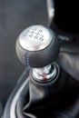 Sportscar gear shifter Royalty Free Stock Photo