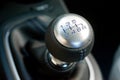 Sportscar gear shifter Royalty Free Stock Photo