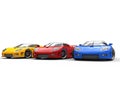 Sportscars - primary colors Royalty Free Stock Photo