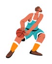 Sportsman, basketball player in uniform vector Royalty Free Stock Photo