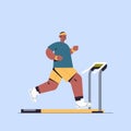 Sportsman running on treadmill man having workout cardio fitness training healthy lifestyle sport